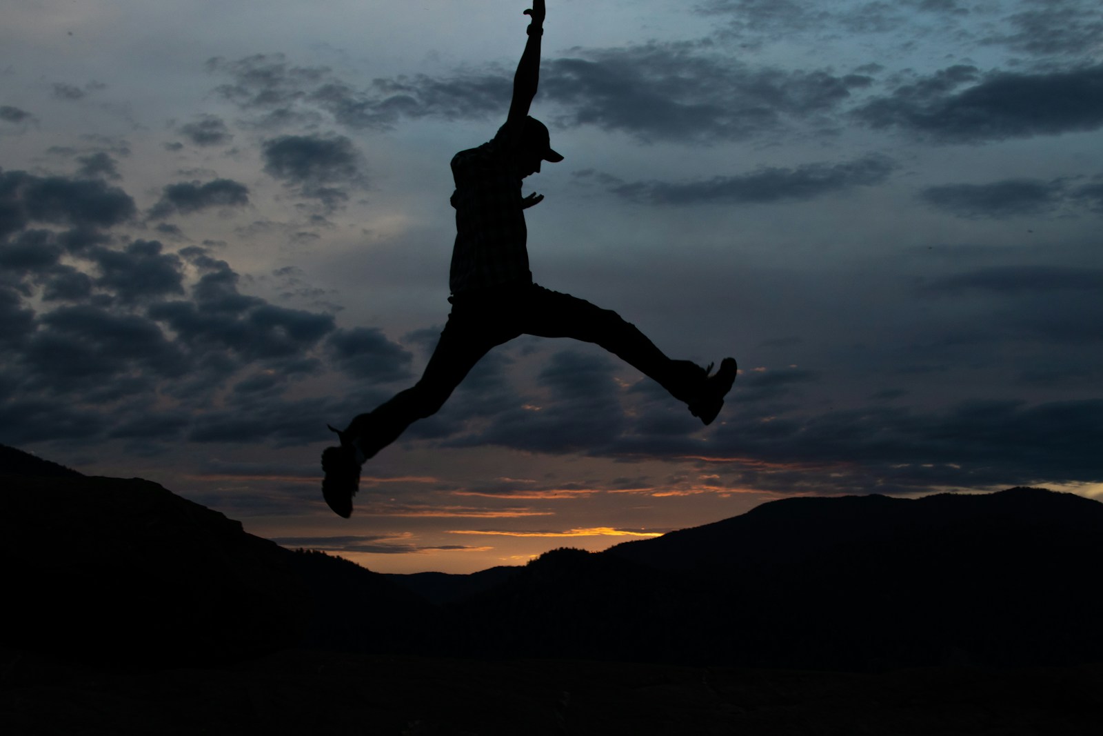 a person jumping in the air